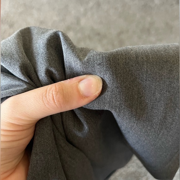 LOFT Julie Curvy Heather Gray Wide Leg Cuffed Dress Pants Women’s Size 8 - Picture 12 of 15